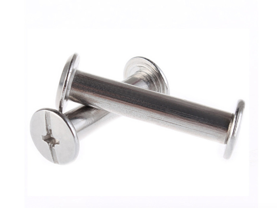 Binding Posting Slotted Drive Logam, Low Profile Stainless Steel